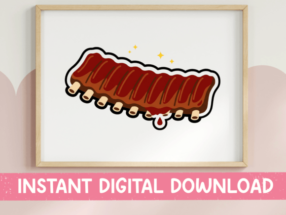 BBQ Ribs Rack Sticker