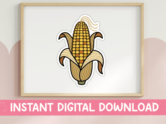 Corn on the Cob Sticker Design: Graphics for T-Shirt Designs
