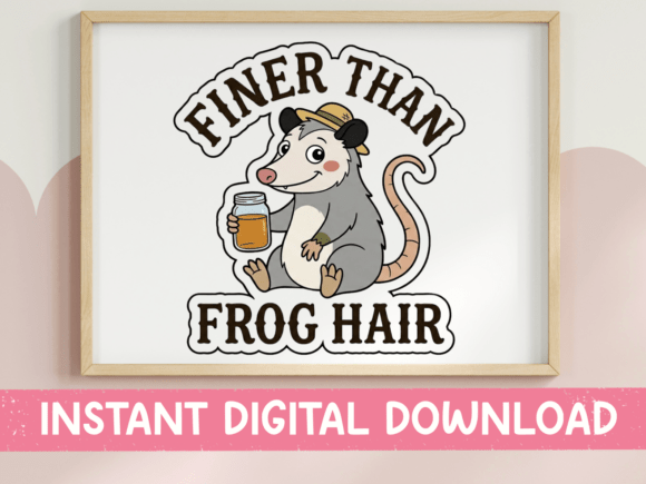 Finer Than Frog Hair Opossum Sticker