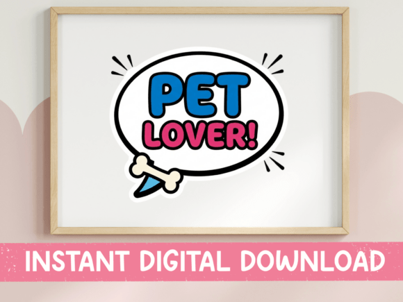 Pet Lover Speech Bubble Sticker