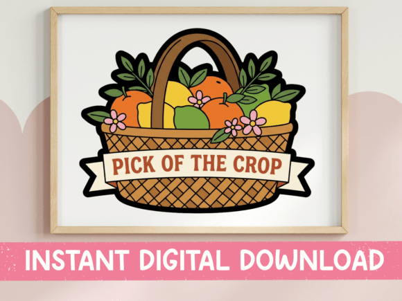 Pick of the Crop Fruit Basket Sticker: Graphics & T-Shirt Designs