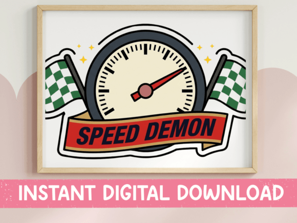 Speed Demon Speedometer Race Sticker Graphics