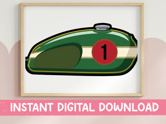 Vintage Motorcycle Gas Tank Sticker Graphics